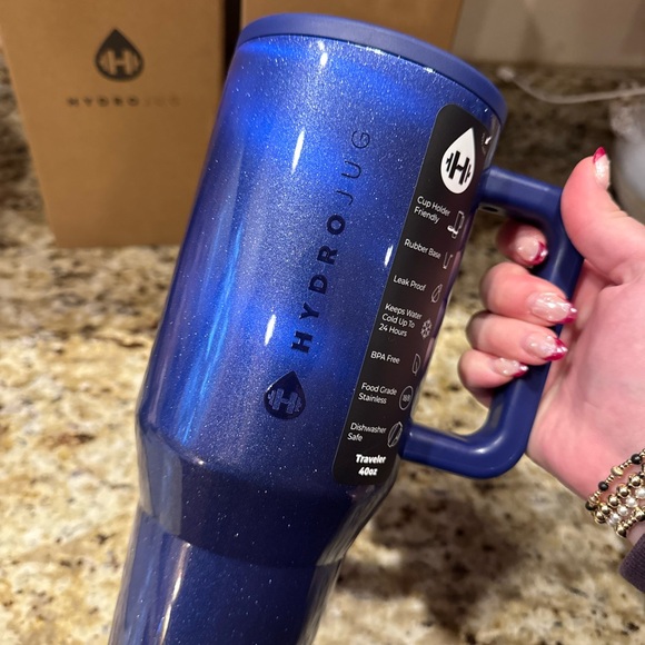 HydroJug Glam Blue Traveler Bottle - Picture 4 of 7